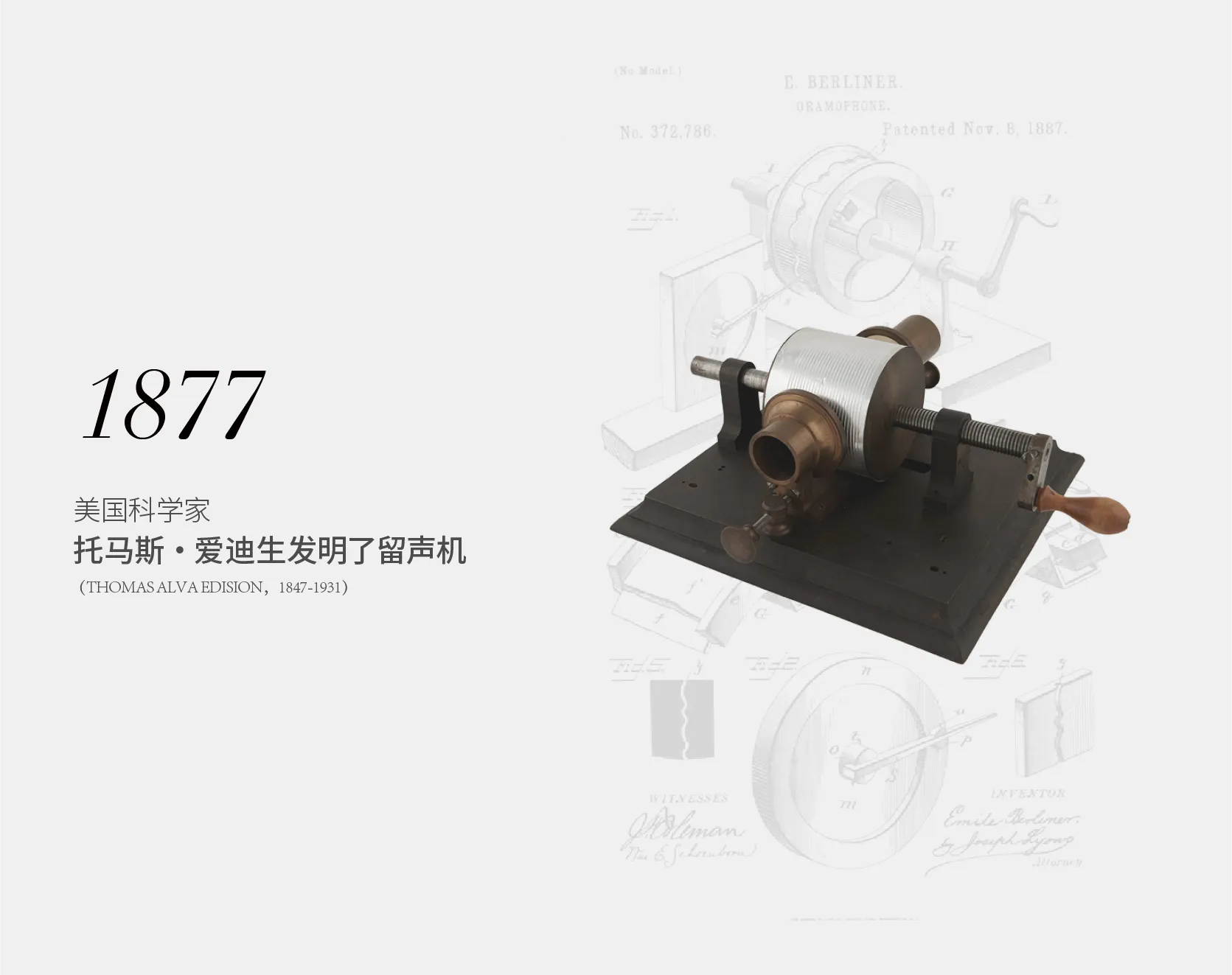 留声机历史图片