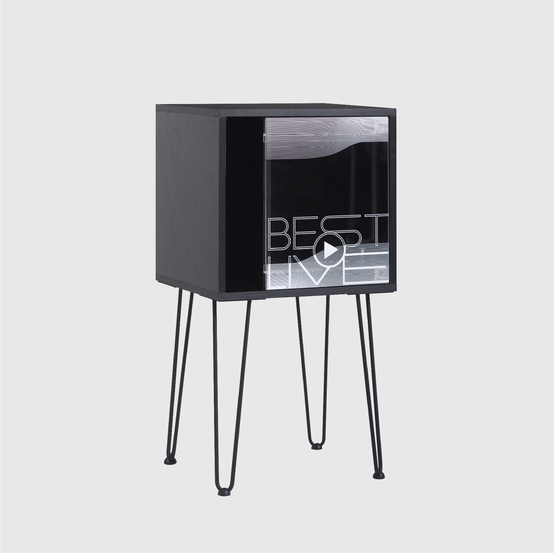 Vinyl Record Collection Display Cabinet